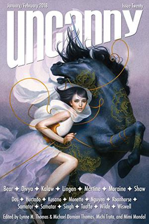 Uncanny Magazine Issue 20: January/February 2018 by Lynne M. Thomas, Michael Damian Thomas, Elizabeth Bear, S.B. Divya, Arkady Martine, Marissa Lingen, Sunny Moraine, Vivian Shaw, R.K. Kalaw, Vandana Singh, Fran Wilde, John Wiswell, Iori Kusano, Rebecca Roanhorse, Sarah Monette, Sofia Samatar, Del Samatar, Nitoo Das, Sonya Taaffe, Ana Hurtado, Caroline M. Yoachim