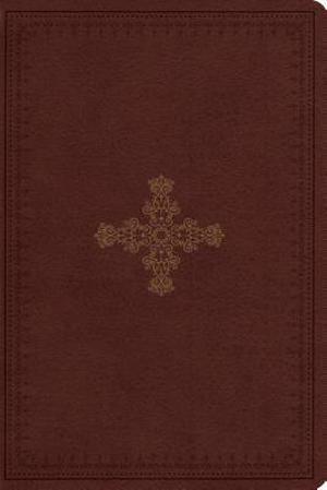Holy Bible: English Standard Version, Deep Brown, TruTone, Ornate Cross Design, Personal Size, Study by Anonymous