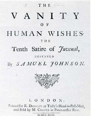 The Vanity of Human Wishes by Samuel Johnson