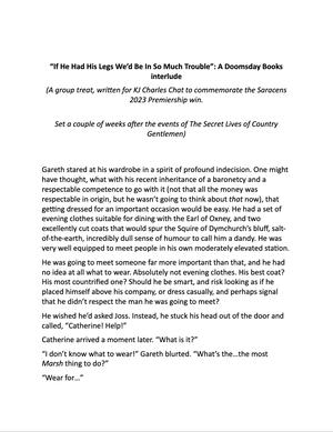 If He Had His Legs, We’d Be In So Much Trouble (The Doomsday Books #1.5)