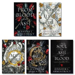 Blood and Ash Complete Series Collection Set, Books 1-5. From Blood and Ash, A Kingdom of Flesh and Fire, The Crown of Gilded Bones, The War of Two Queens, A Soul of Ash and Blood (Blood and Ash #1-5)