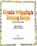Uncle Wiggily's Happy Days by Howard R. Garis