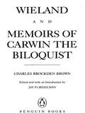 Wieland and Memoirs of Carwin the Biloquist by Charles Brockden Brown