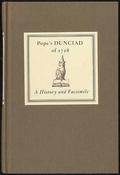 Dunciad Of 1728: A History And Facsimile by Alexander Pope, David L. Vander Meulen