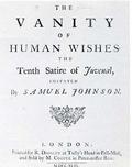 The Vanity of Human Wishes by Samuel Johnson